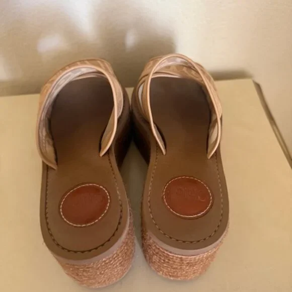 CHLOÉ Woody Wedge Espadrill sandals - Picture 3 of 4